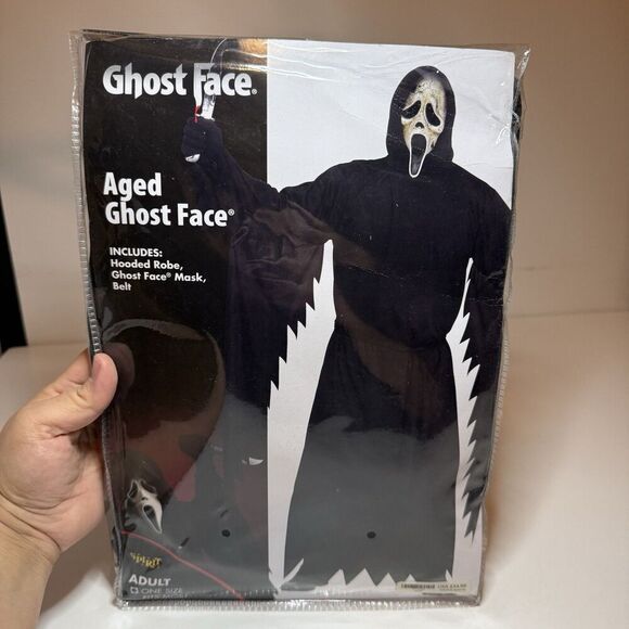 NWT Ghost Face Aged Ghost Face Spirit Halloween Adult One Size Costume with Mask - Picture 1 of 6